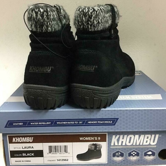 Khombus, Ladies' All Weather Boot Bootie Black size 7 - Picture 5 of 7